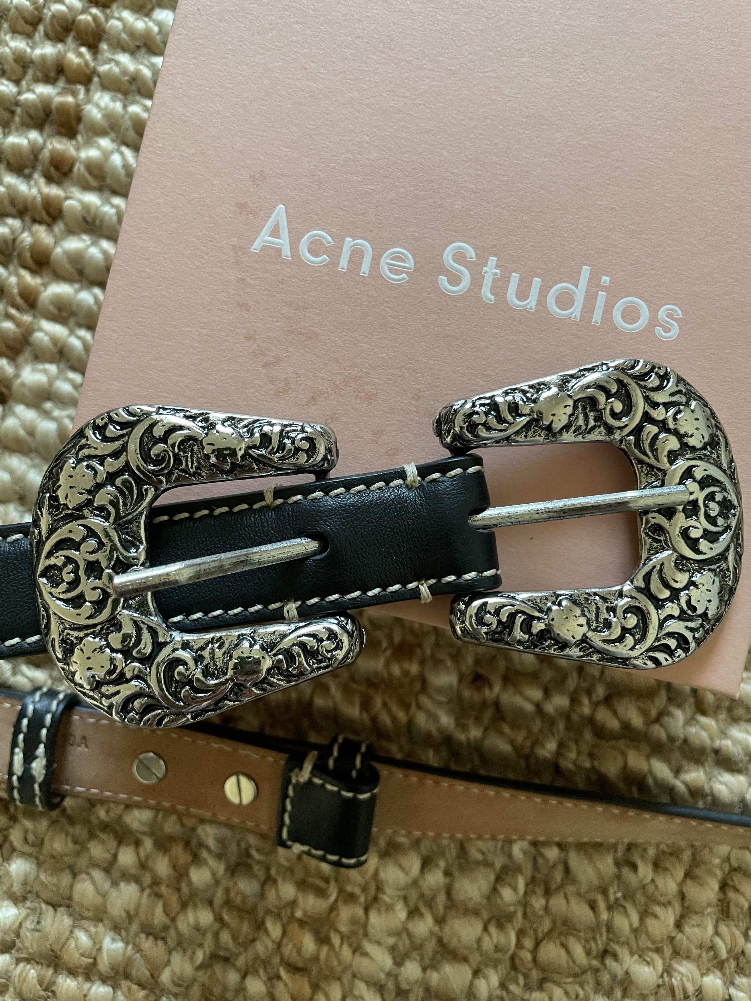 Acne Studios Acne Studios Baroque Double Buckle Belt Size ONE SIZE - 2 Thumbnail