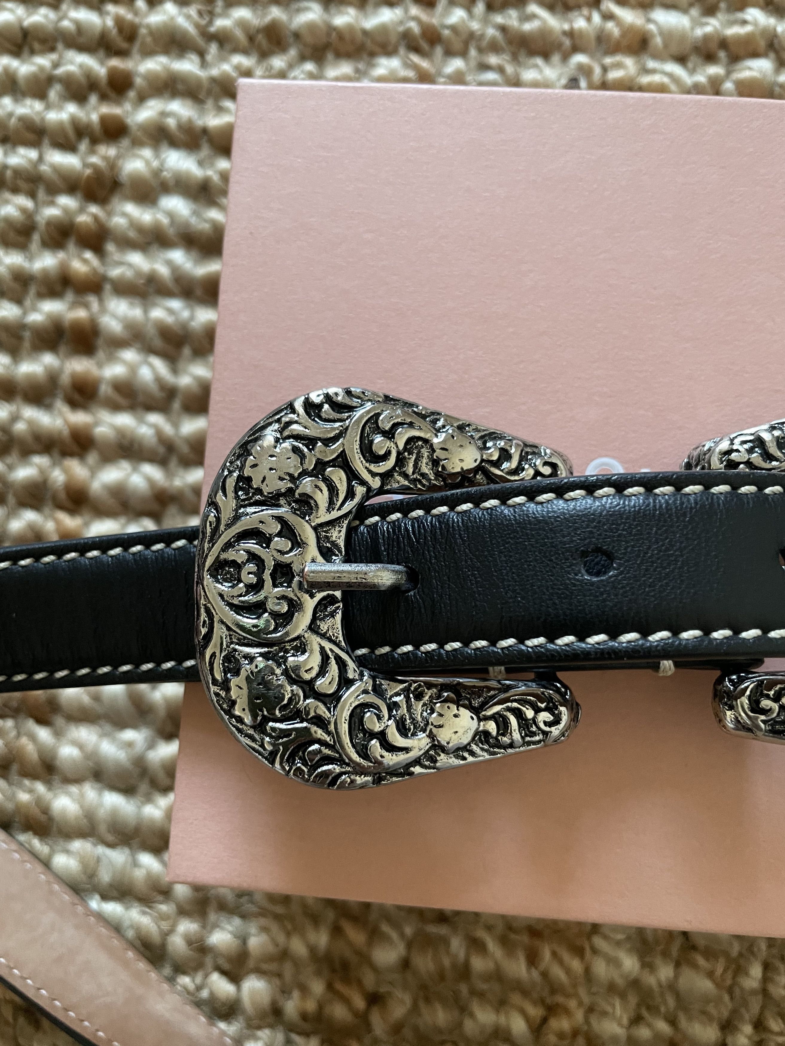 Acne Studios Acne Studios Baroque Double Buckle Belt Size ONE SIZE - 3 Thumbnail