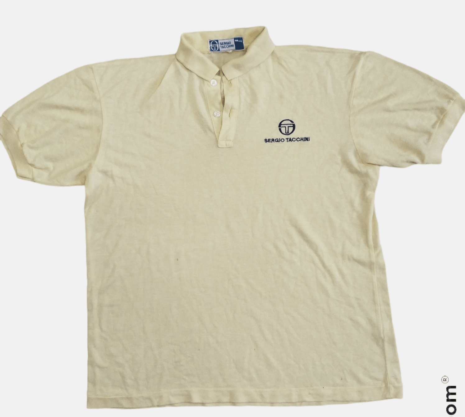 🔥Vintage Single Stitch🔥Yellow Sergio Tacchini Polo Tees