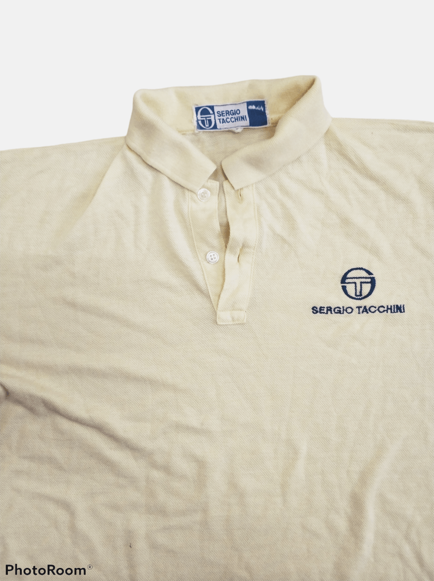 Sergio Tacchini 🔥Vintage Single Stitch🔥Yellow Sergio Tacchini Polo Tees Size US M / EU 48-50 / 2 - 3 Thumbnail