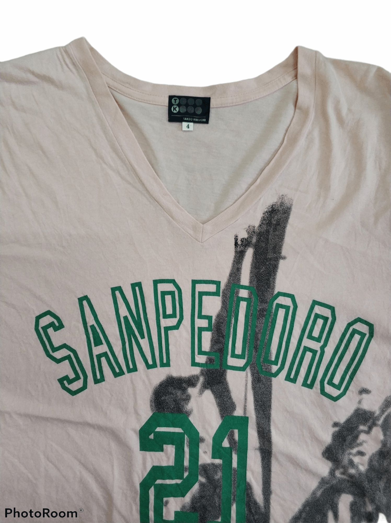 Takeo Kikuchi 🔥Takeo Kikuchi Sanpedoro 21 V Neck Tees Size US M / EU 48-50 / 2 - 2 Thumbnail