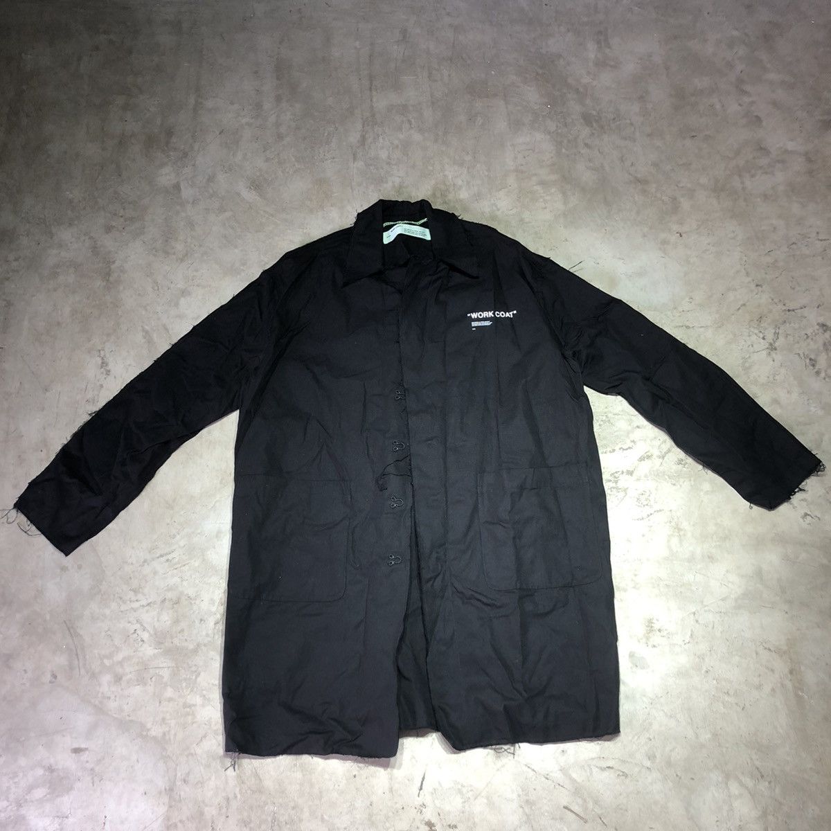 Image of Off White Off-White "work Coat" Long Jacket in Black, Men's (Size 2XL)