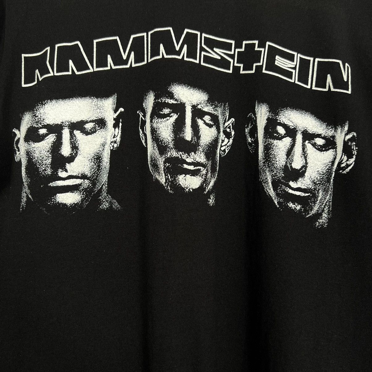 Vintage Vintage Early 00s Rammstein Faces Screen Stars Euro T Shirt Size US M / EU 48-50 / 2 - 4 Thumbnail