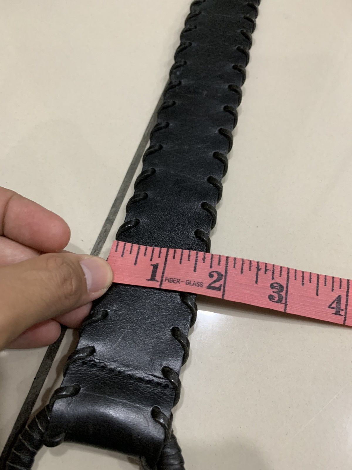 Yohji Yamamoto INED BY YOHJI YAMAMOTO BRAIDED BONDAGE LEATHER BELT Size 28 - 4 Thumbnail