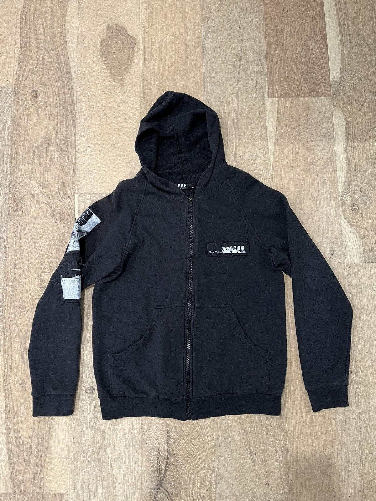 Raf by Raf Simons Raf Simons New Tribes Zip Hoodie Black 46 Grailed