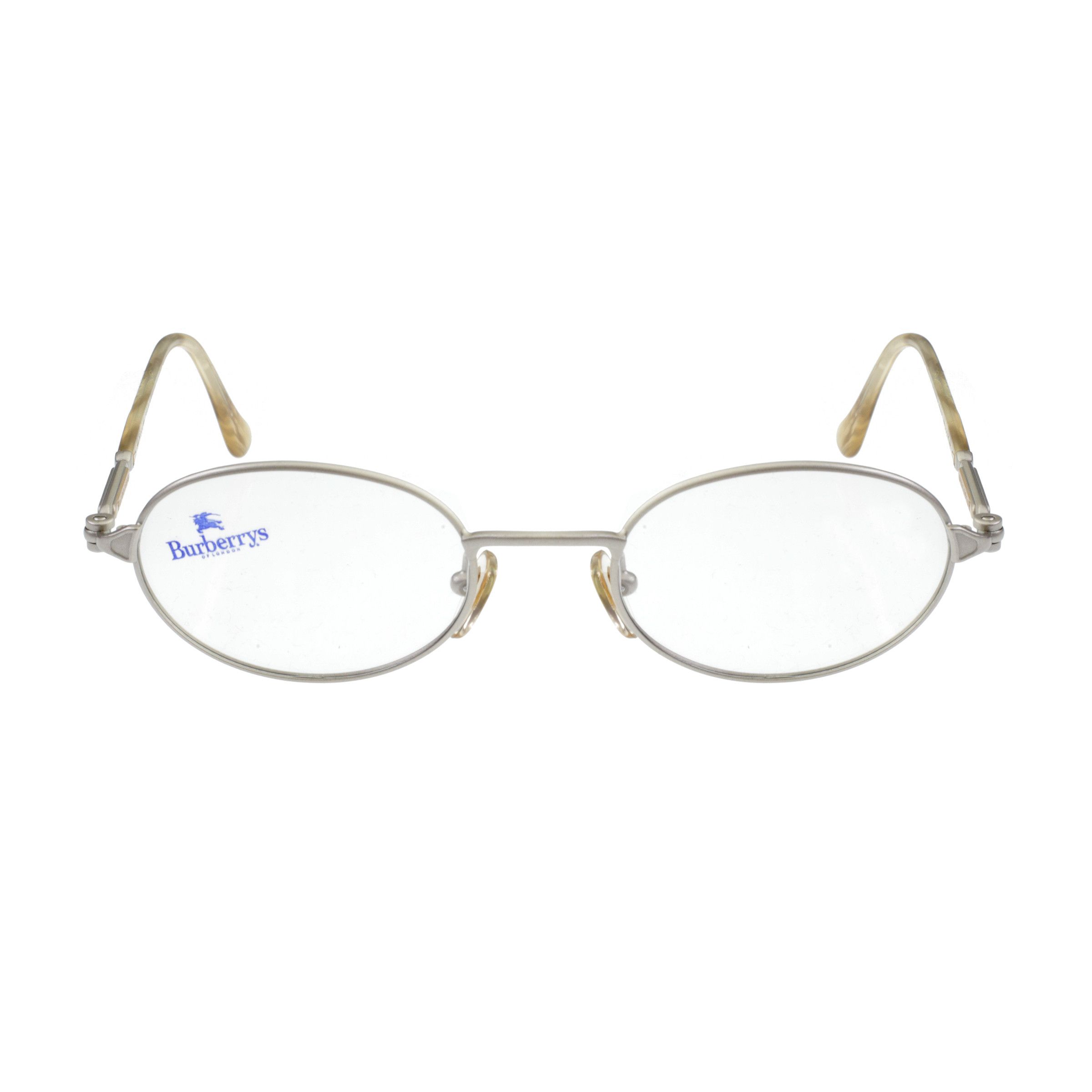 Burberry × Vintage Burberry '90s Silver Oval Frame Glasses Size ONE SIZE - 2 Thumbnail