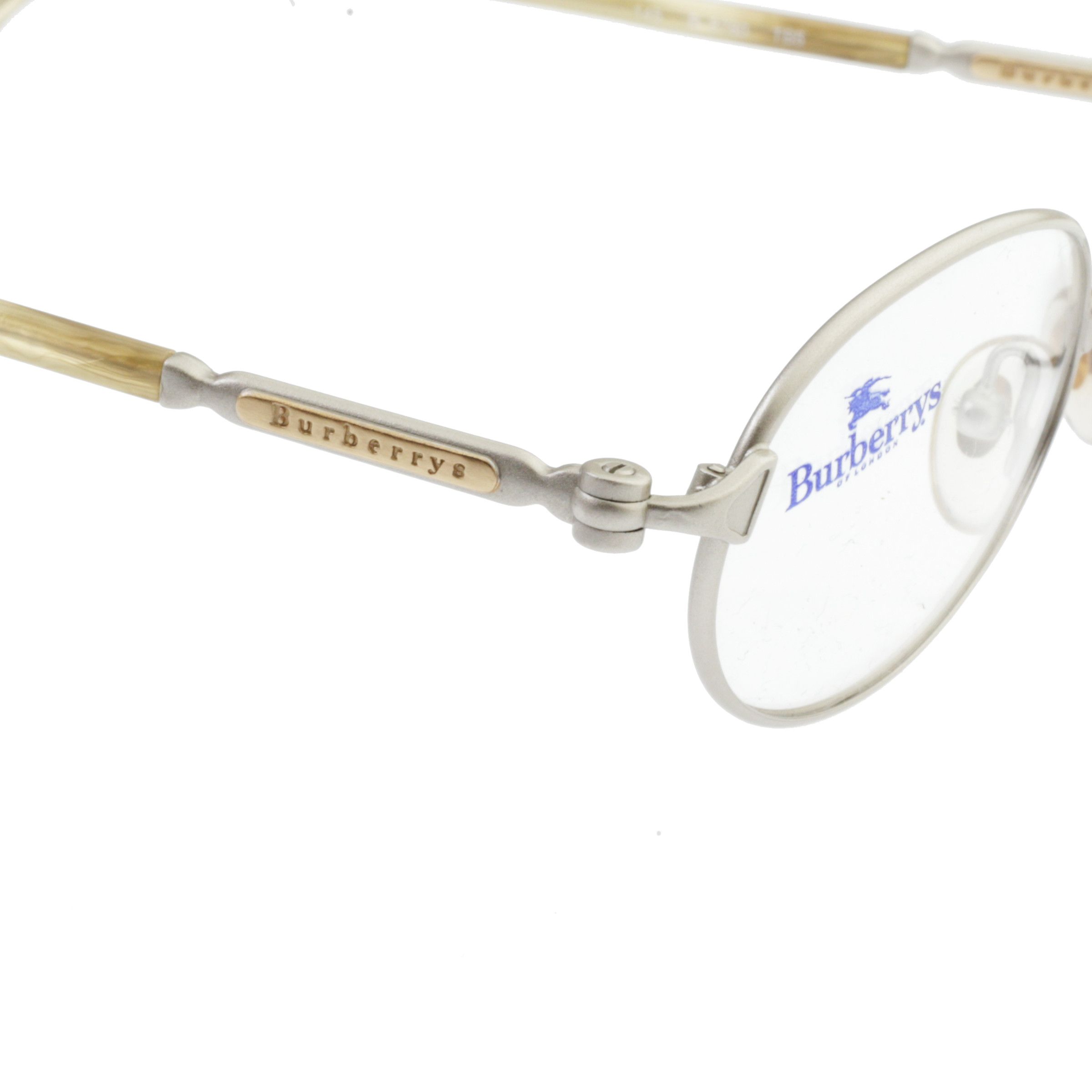 Burberry × Vintage Burberry '90s Silver Oval Frame Glasses Size ONE SIZE - 3 Thumbnail