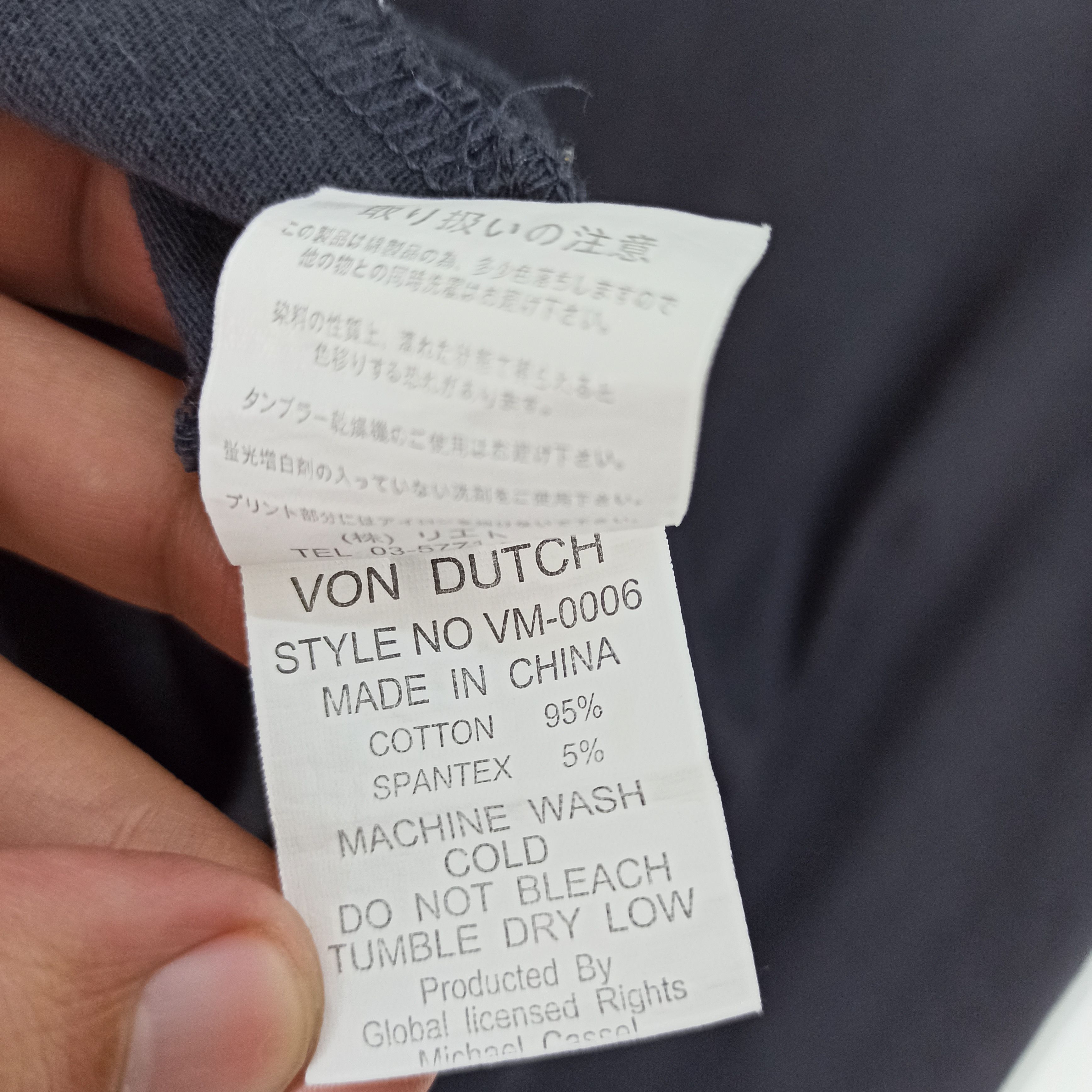 Vintage Von Dutch Lucky Roll Big Logo Skulls t shirt Size US M / EU 48-50 / 2 - 8 Thumbnail
