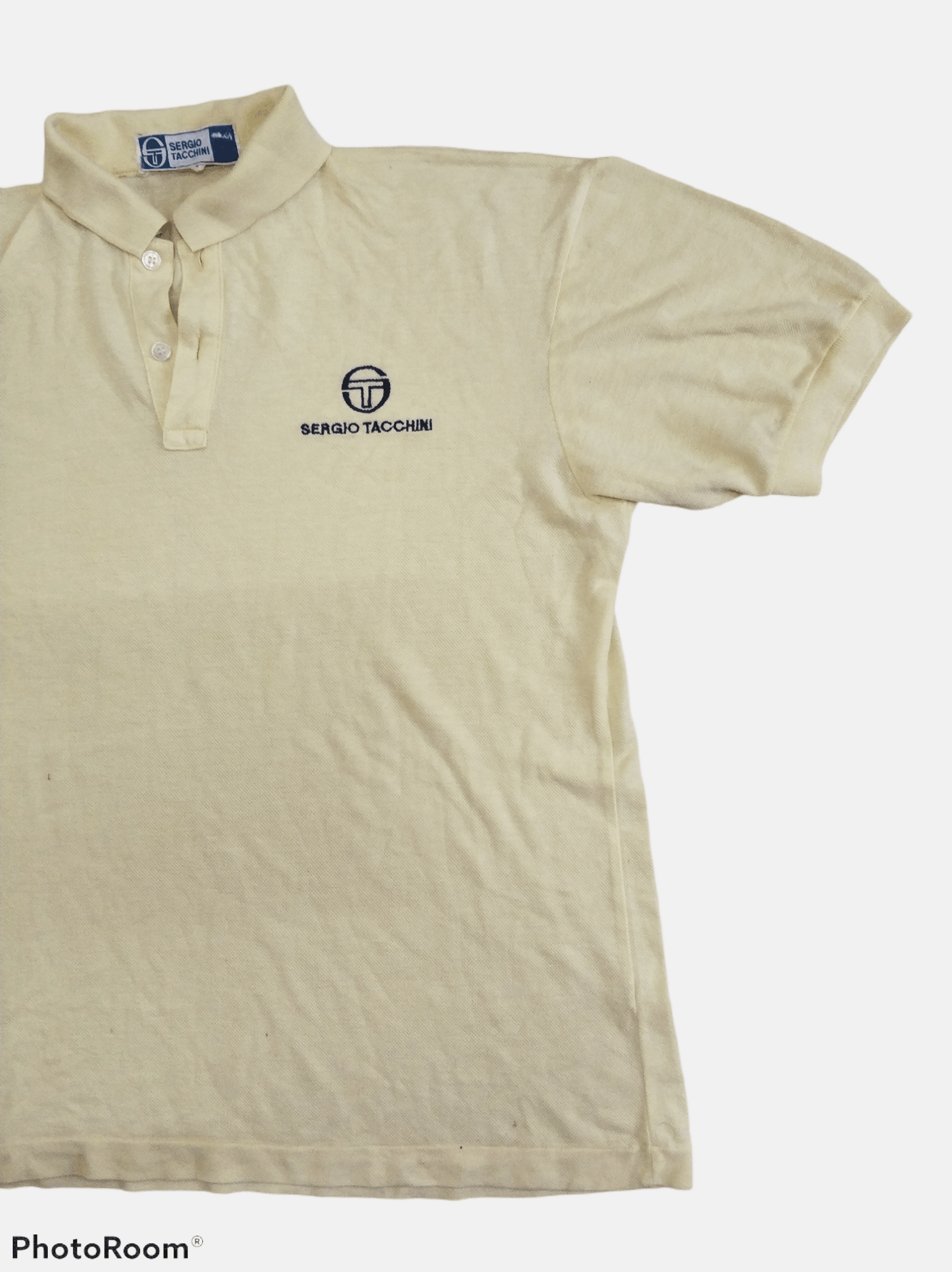 Sergio Tacchini 🔥Vintage Single Stitch🔥Yellow Sergio Tacchini Polo Tees Size US M / EU 48-50 / 2 - 2 Thumbnail