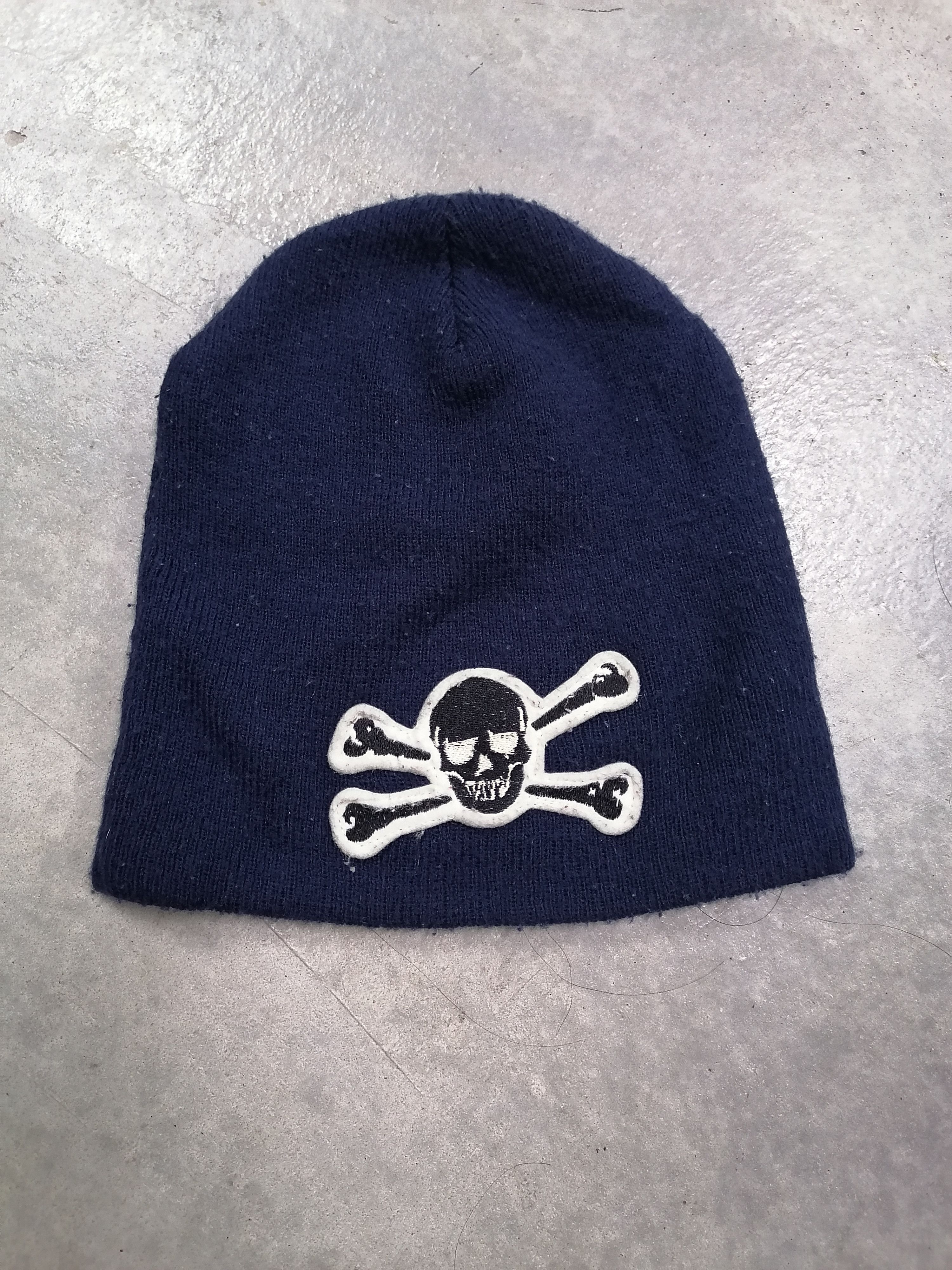 Bones × Japanese Brand Rare Super Lover Lovers Rock Skull Bones Patches Beanie Hats Size ONE SIZE - 2 Thumbnail