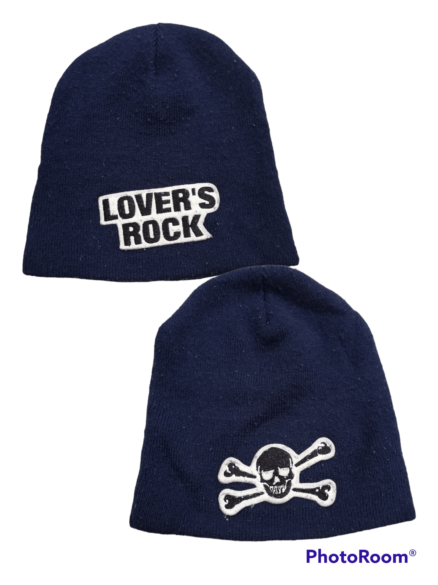 Bones × Japanese Brand Rare Super Lover Lovers Rock Skull Bones Patches Beanie Hats Size ONE SIZE - 1 Thumbnail