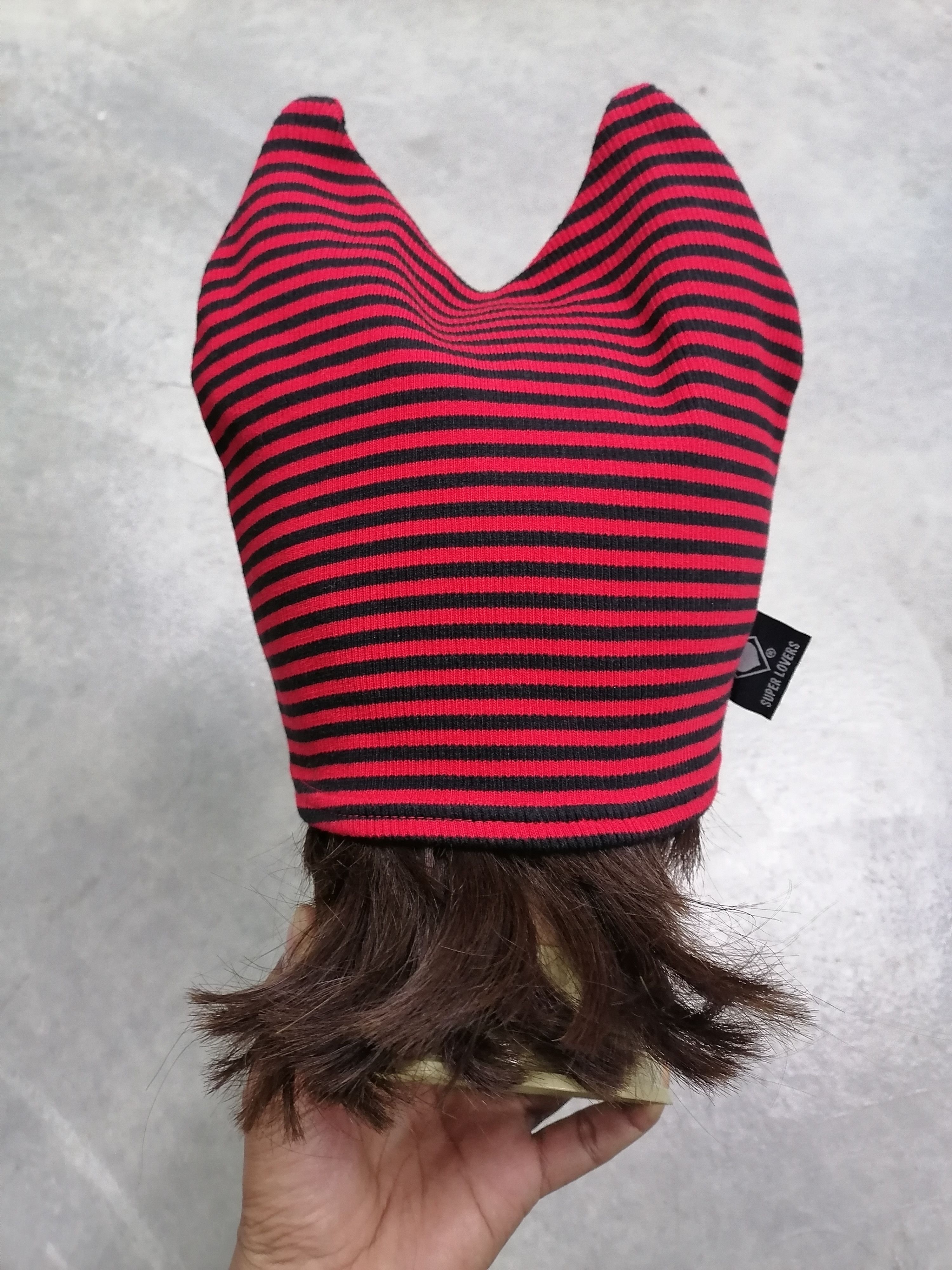 Japanese Brand Super Lovers Stripe Beanie Erd Hat Size ONE SIZE - 5 Thumbnail