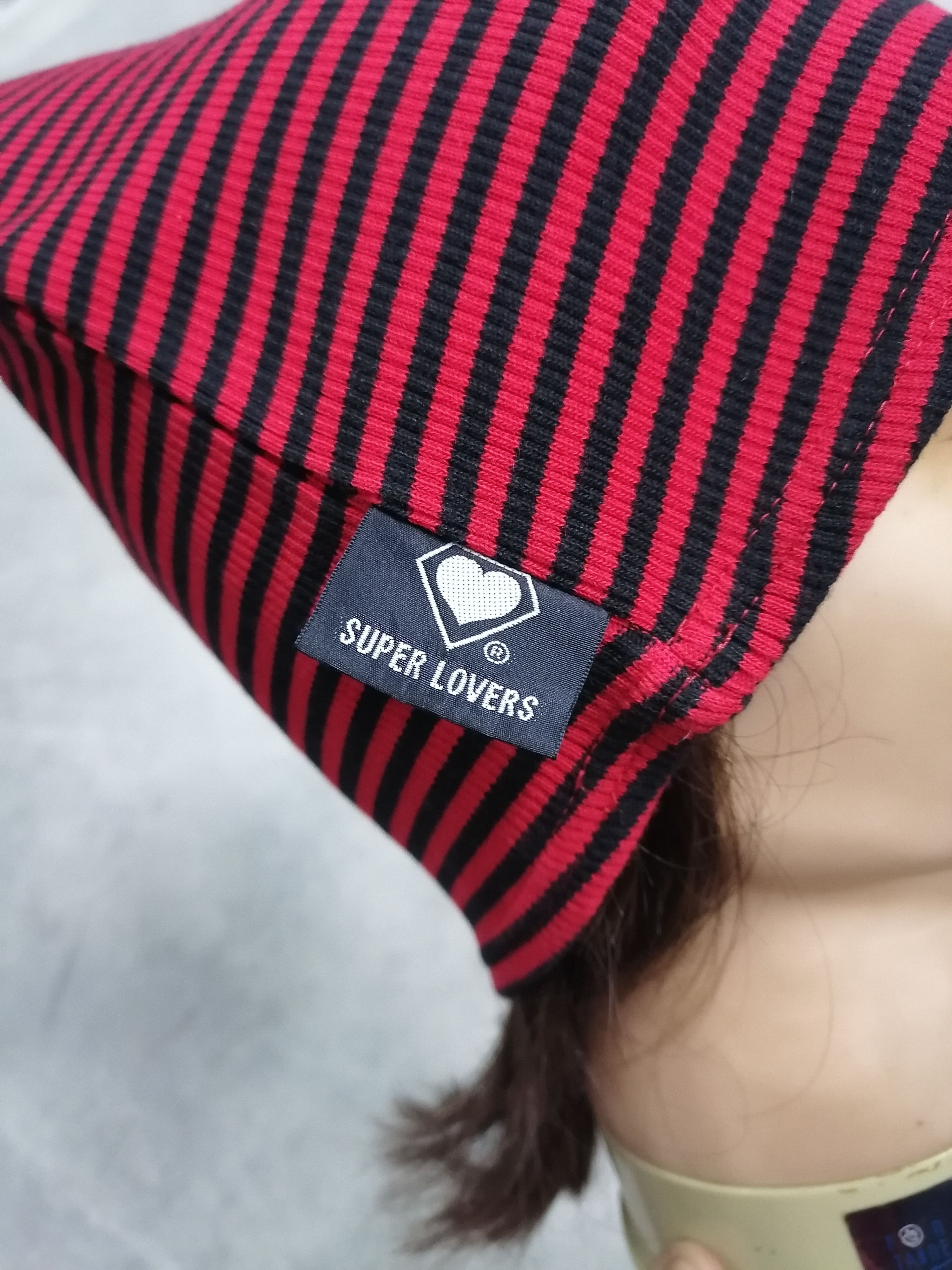 Japanese Brand Super Lovers Stripe Beanie Erd Hat Size ONE SIZE - 7 Thumbnail