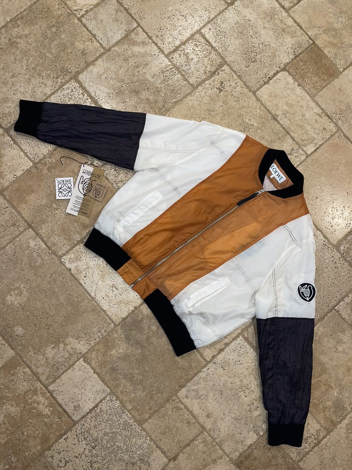 Loewe Loewe Industrial Color-Block Technical Nylon Bomber Jacket Size US L / EU 52-54 / 3 - 3 Thumbnail