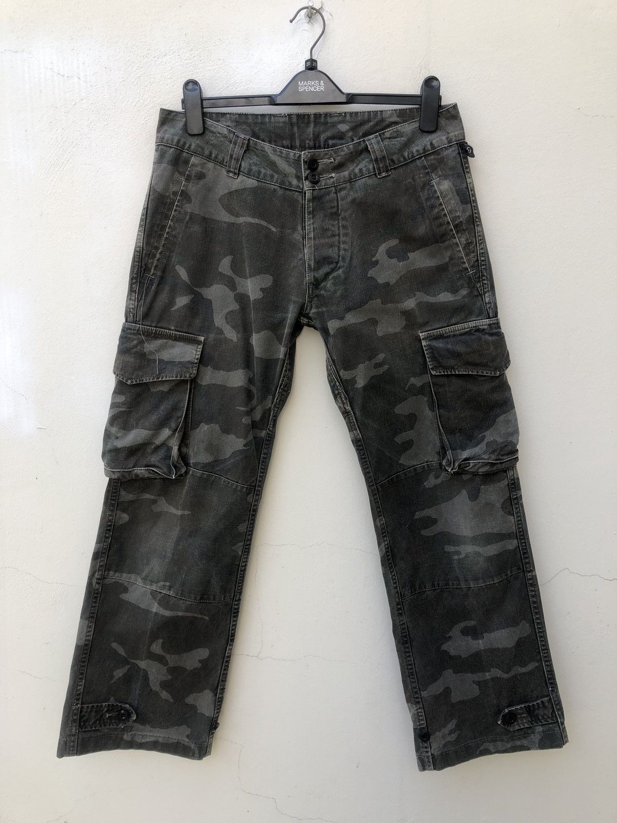 image of Military x Wjk Made In Japan Camouflage Button Hem Cargo, Men's (Size 32)