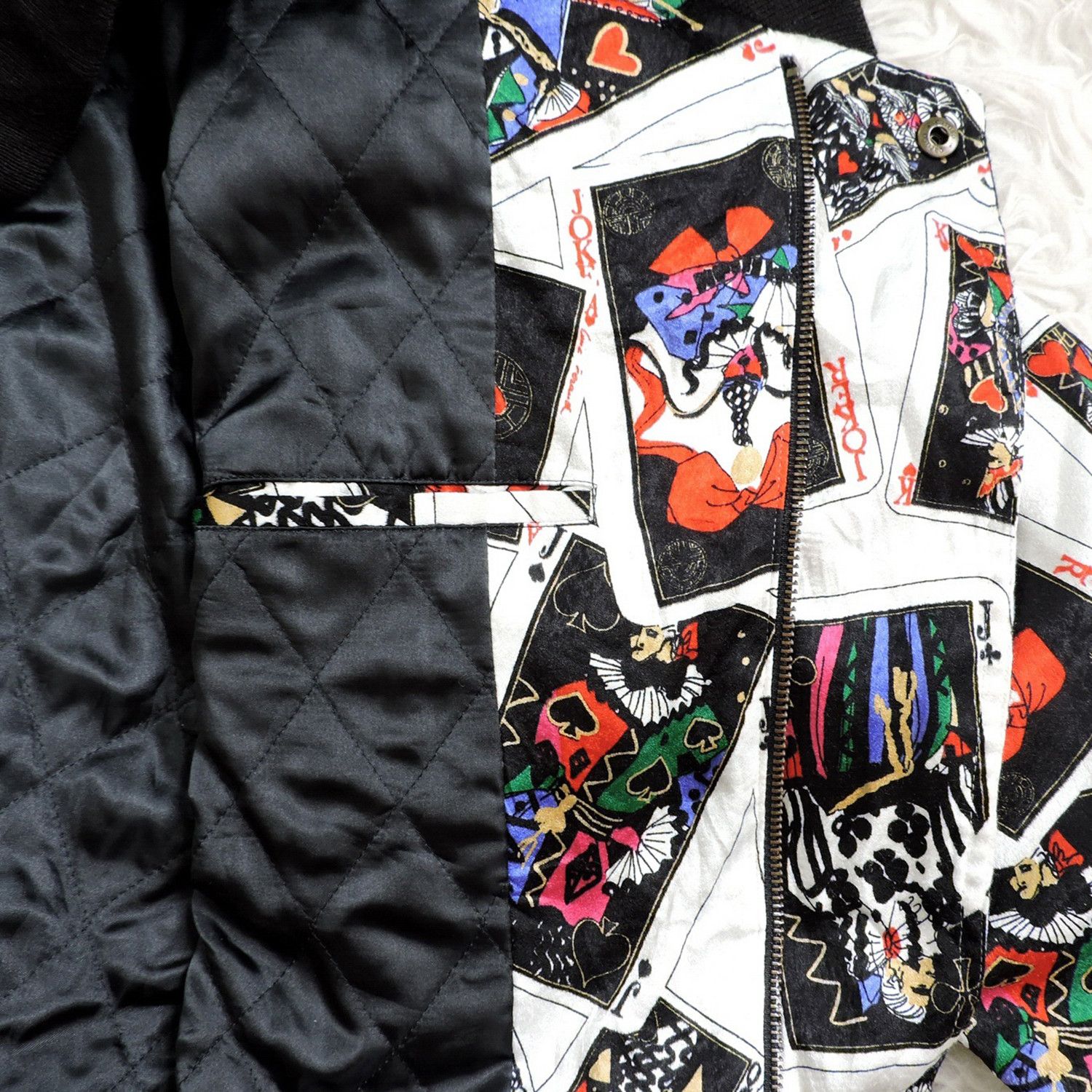 Louis Feraud LOUIS FÉRAUD BLOUSON CARD MOTIF BOMBER JACKET Size US M / EU 48-50 / 2 - 8 Thumbnail