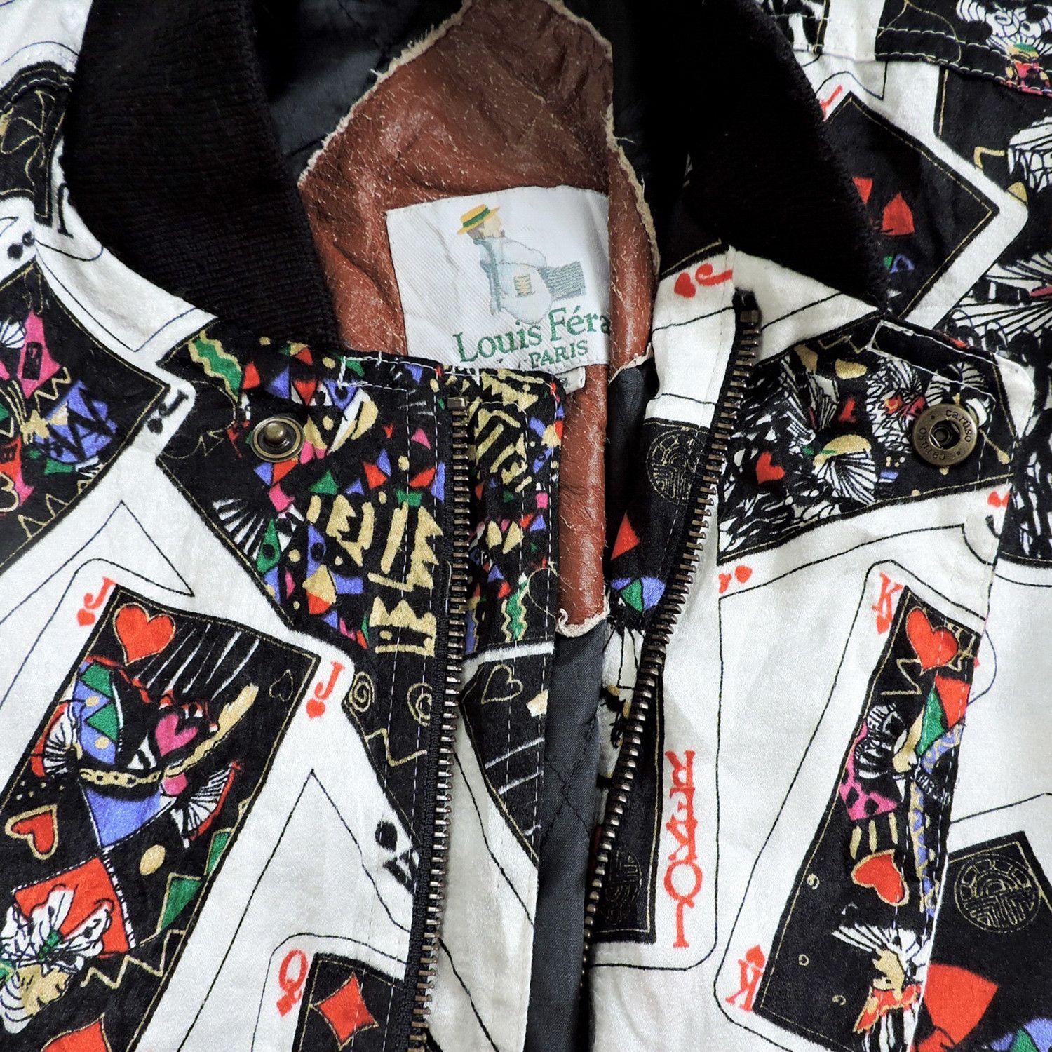 Louis Feraud LOUIS FÉRAUD BLOUSON CARD MOTIF BOMBER JACKET Size US M / EU 48-50 / 2 - 6 Thumbnail