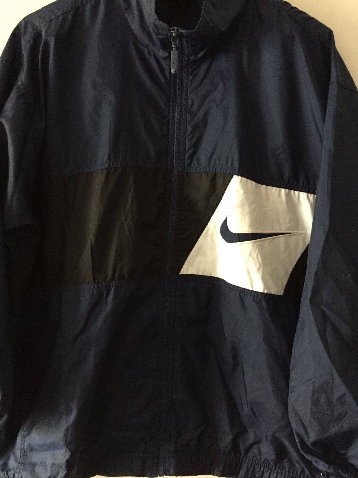 Nike × Vintage Silver Tag nike Swoosh big logo Sweater Size US L / EU 52-54 / 3 - 4 Thumbnail