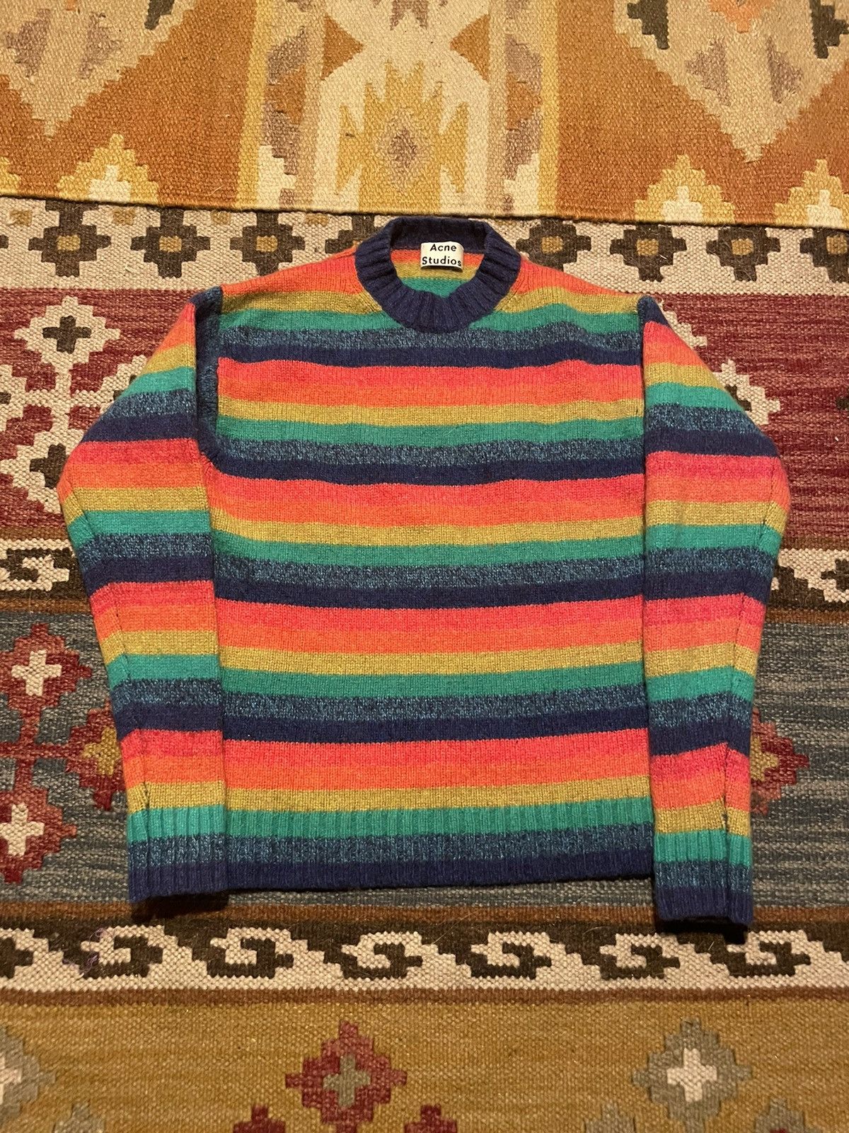 Acne Studios Acme studios samara wool rainbow sweater Grailed