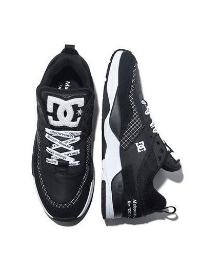 image of Dc Skateboarding X Maison Mihara Yasuhiro Leather Sneakers in Black, Men's (Size 8)