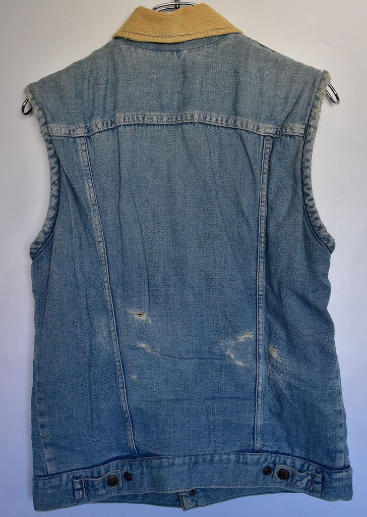 Blue Blue Japan damaged work vest denim jacket 28864 - 844 50 Size US M / EU 48-50 / 2 - 3 Thumbnail