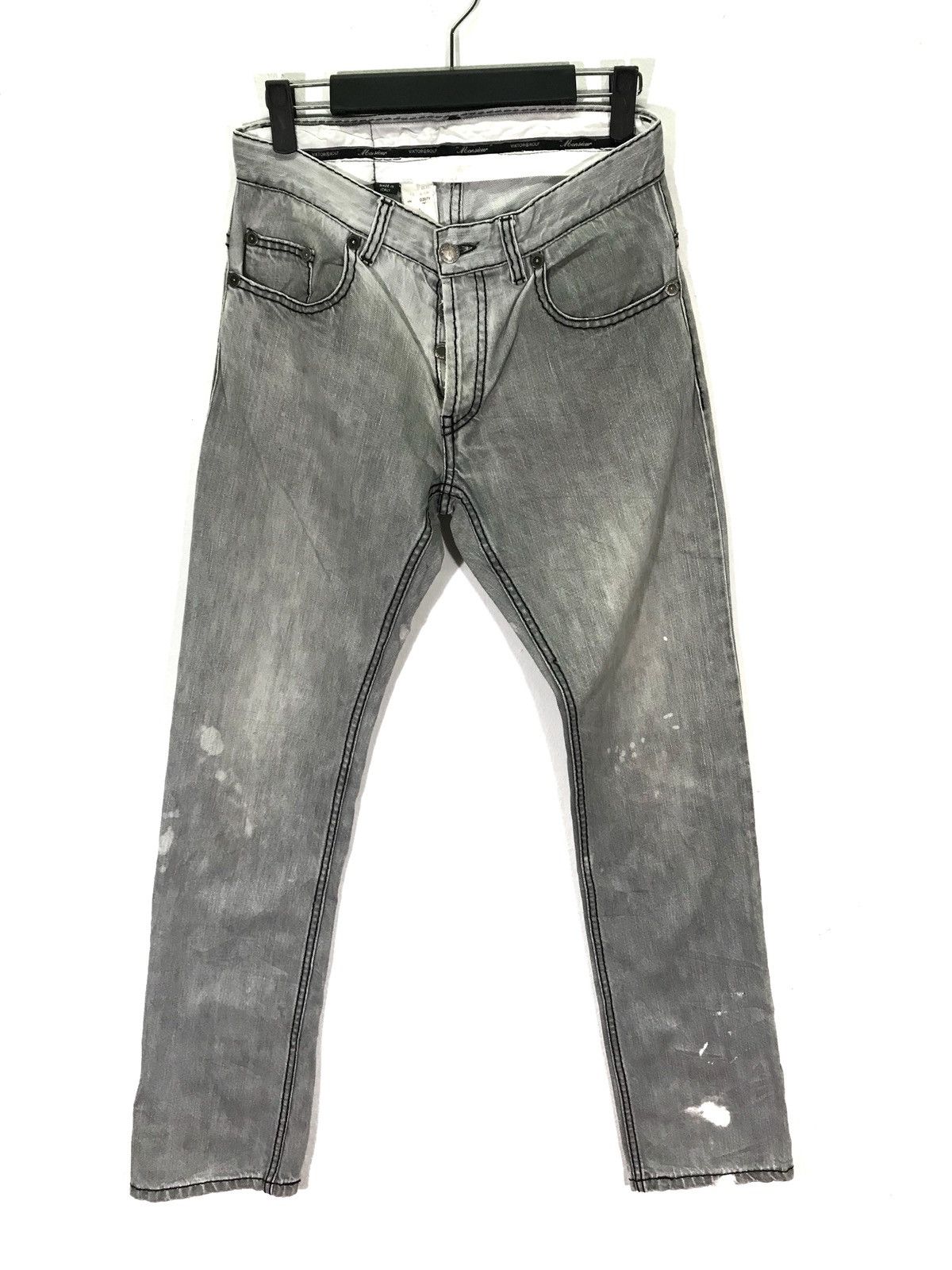 Italian Designer Viktor & Rolf Faded Jeans Made In Italy