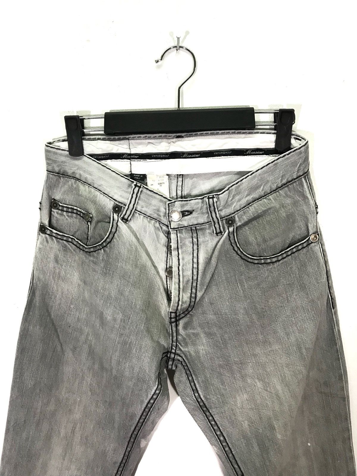 Viktor & Rolf Italian Designer Viktor & Rolf Faded Jeans Made In Italy Size US 32 / EU 48 - 3 Thumbnail