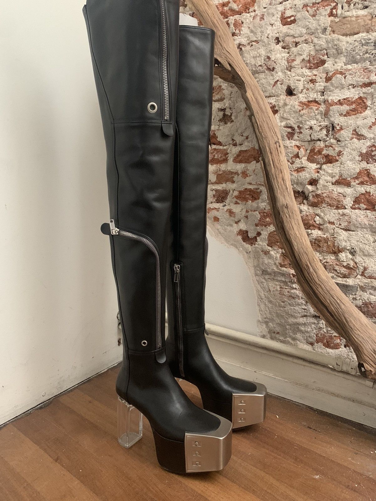 Rick Owens Mega Bauhaus bevel kiss boots EU38 Size US 5.5 / EU 38 - 4 Thumbnail