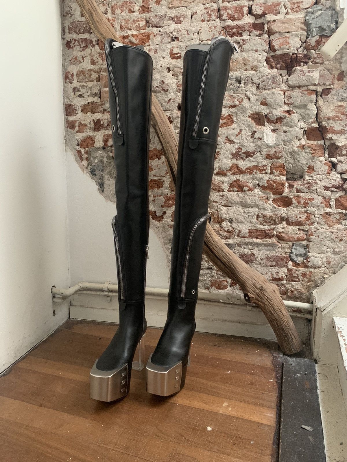 Rick Owens Mega Bauhaus bevel kiss boots EU38 Size US 5.5 / EU 38 - 5 Thumbnail