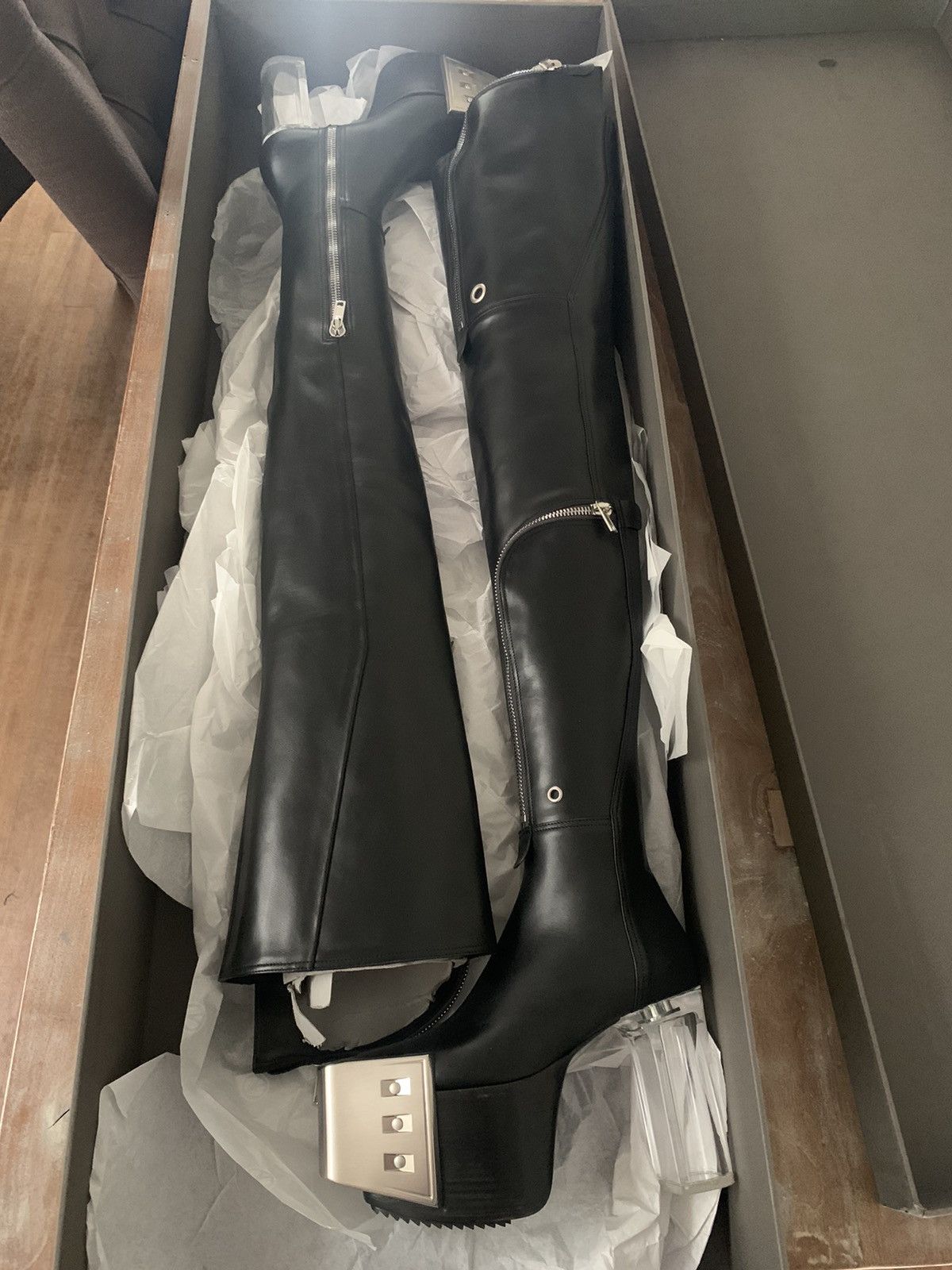 Rick Owens Mega Bauhaus bevel kiss boots EU38 Size US 5.5 / EU 38 - 8 Thumbnail