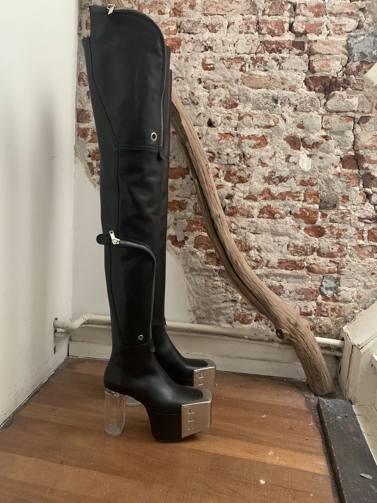 Rick Owens Mega Bauhaus bevel kiss boots EU38 Size US 5.5 / EU 38 - 3 Thumbnail