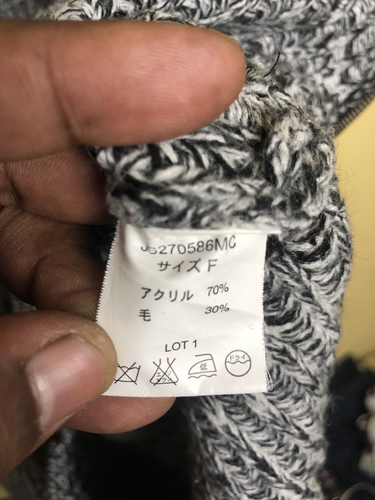 Homespun Knitwear × Japanese Brand JEANASIS turtleneck KNITWEAR HEAVY material Rare design Size US L / EU 52-54 / 3 - 7 Thumbnail