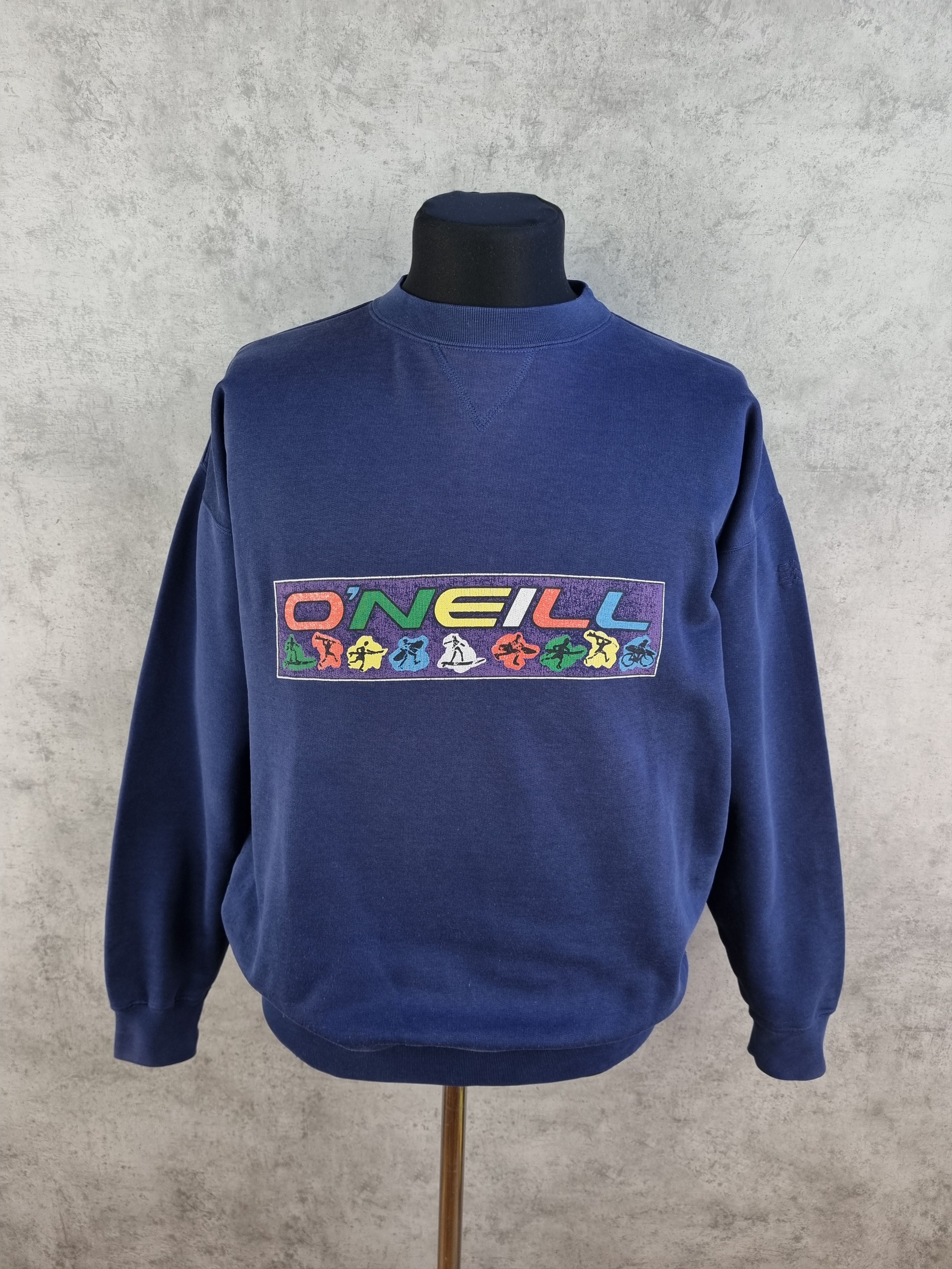 O'Neill × Quicksilver 90s Vintage ONEILL Box Logo Rare Sweatshirt Abstract 90s Size US L / EU 52-54 / 3 - 8 Thumbnail