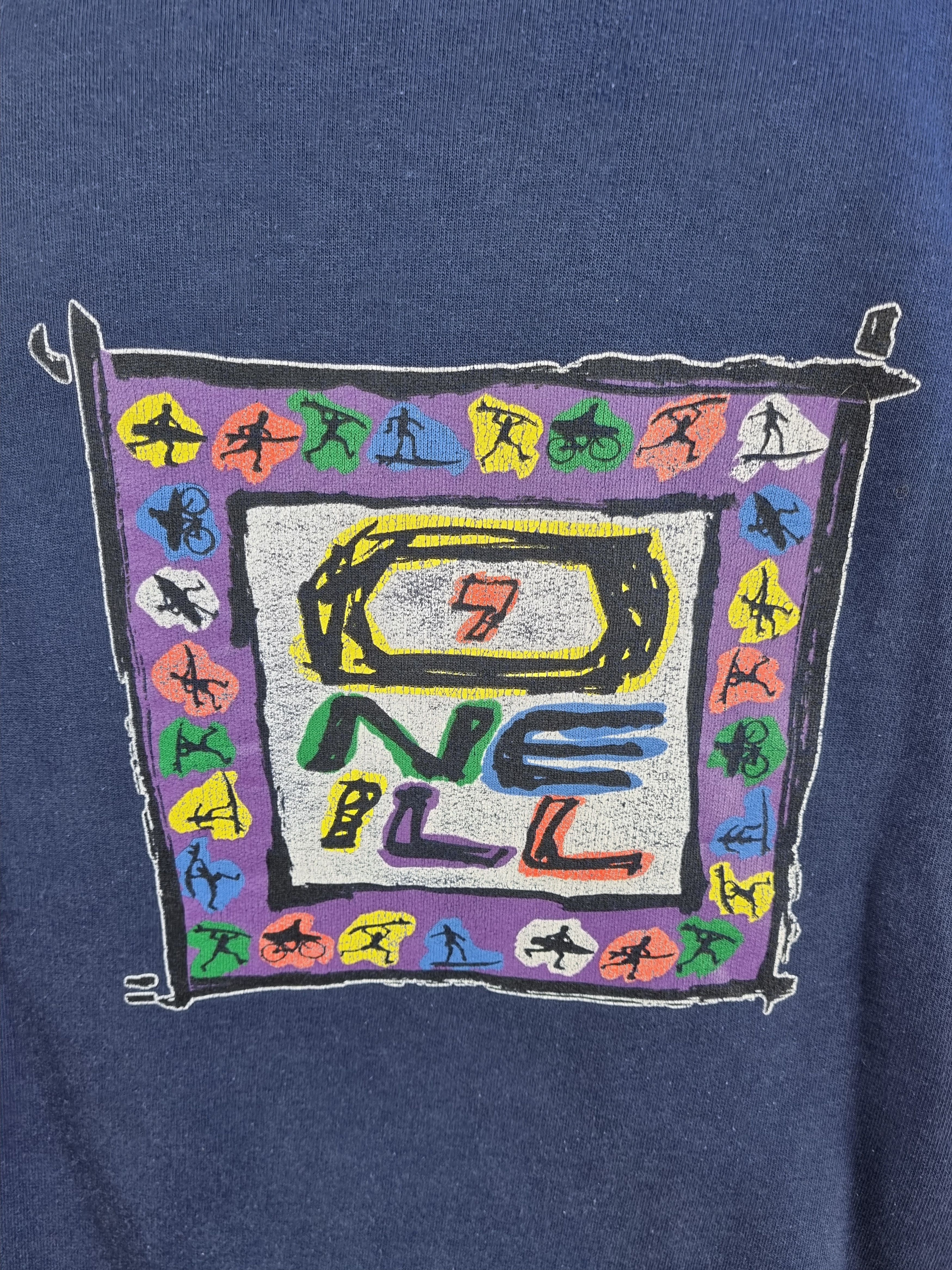 O'Neill × Quicksilver 90s Vintage ONEILL Box Logo Rare Sweatshirt Abstract 90s Size US L / EU 52-54 / 3 - 7 Thumbnail