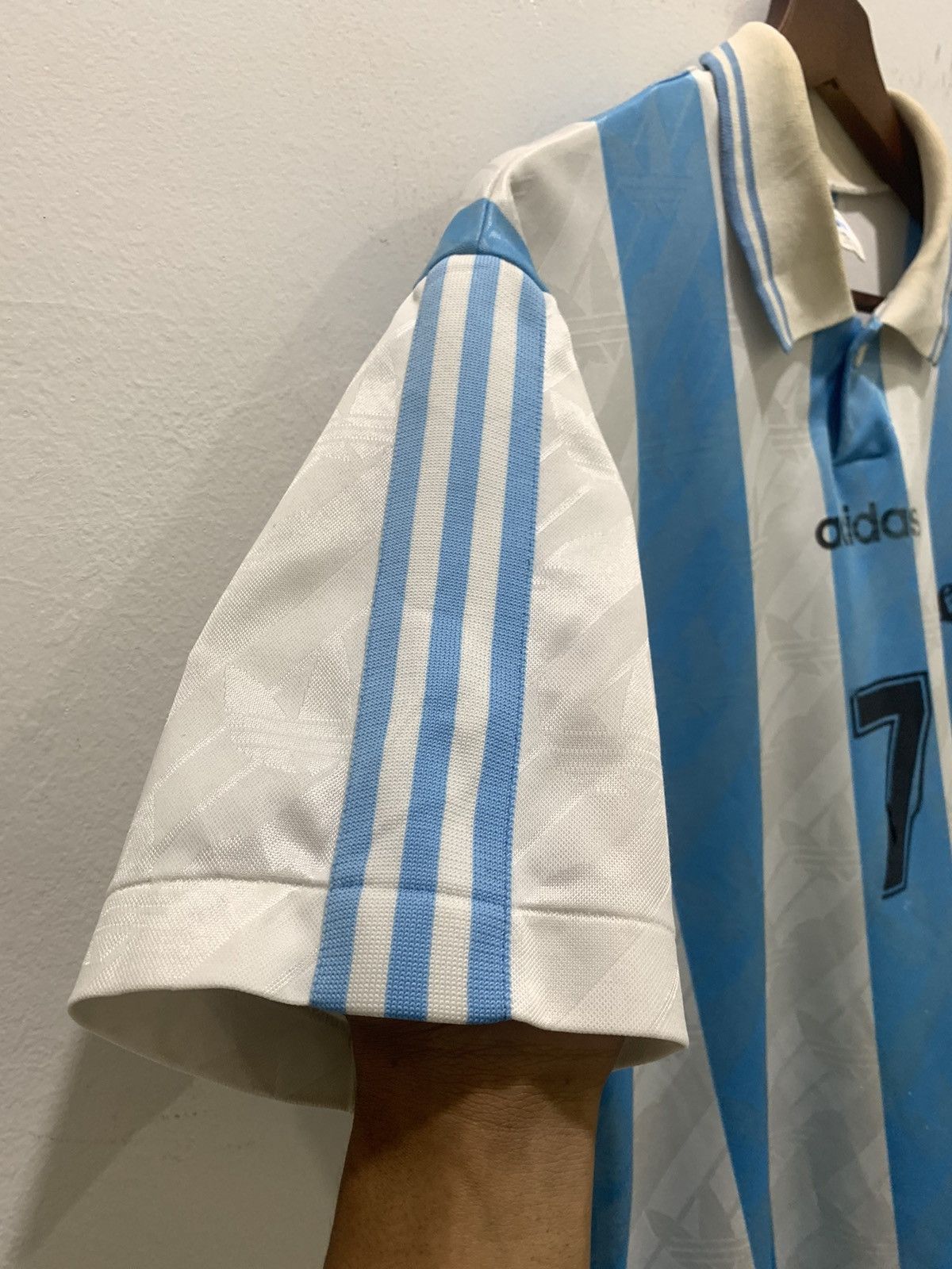 Adidas ADIDAS Vintage 80s Claudio Caniggia Argentina Soccer Jersey Size US M / EU 48-50 / 2 - 8 Thumbnail