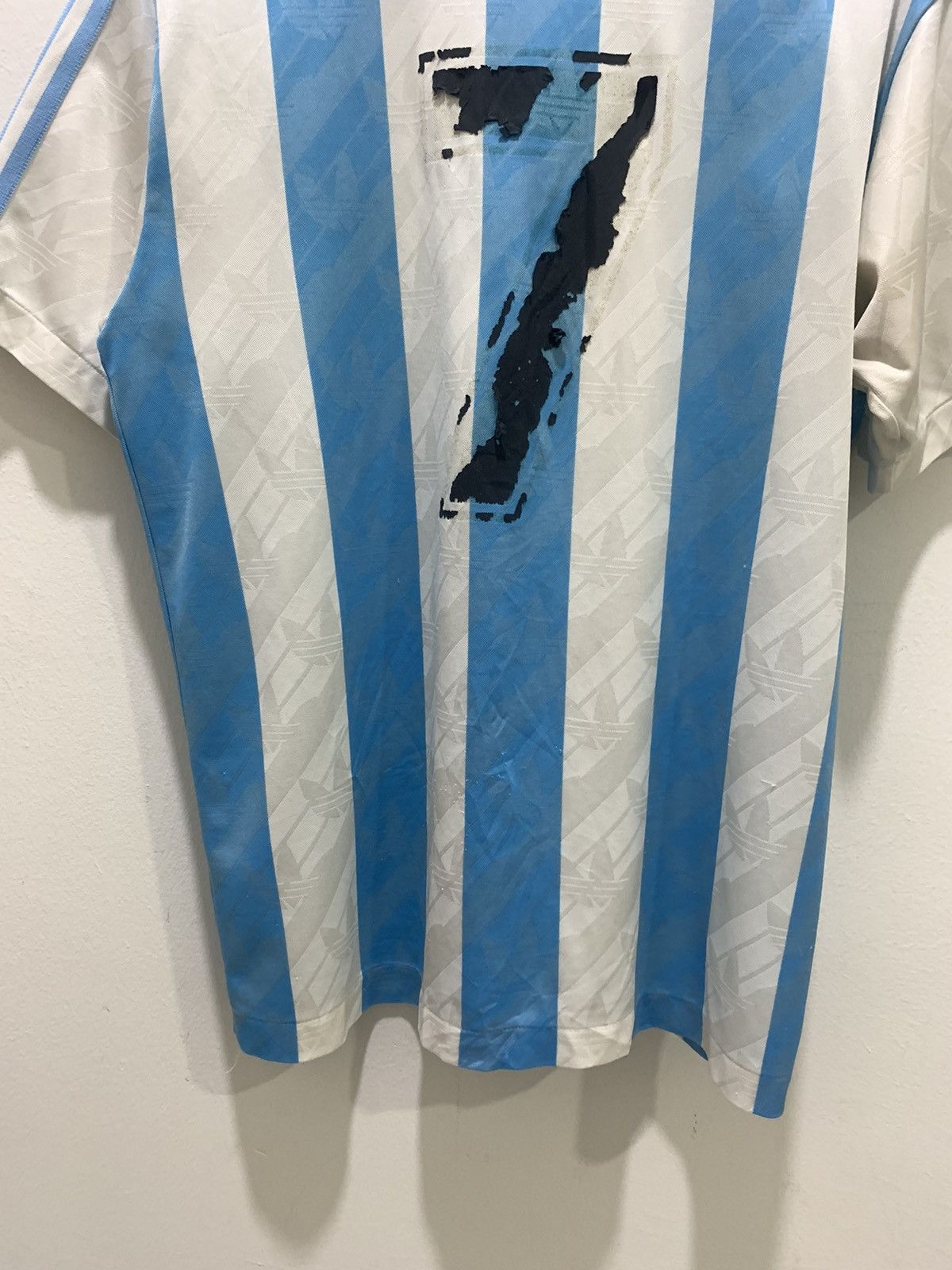 Adidas ADIDAS Vintage 80s Claudio Caniggia Argentina Soccer Jersey Size US M / EU 48-50 / 2 - 13 Thumbnail