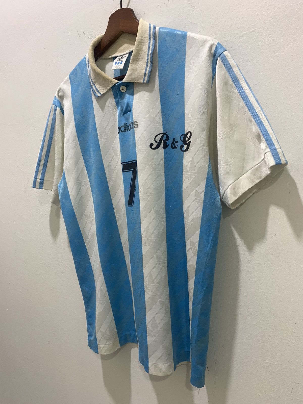 Adidas ADIDAS Vintage 80s Claudio Caniggia Argentina Soccer Jersey Size US M / EU 48-50 / 2 - 7 Thumbnail