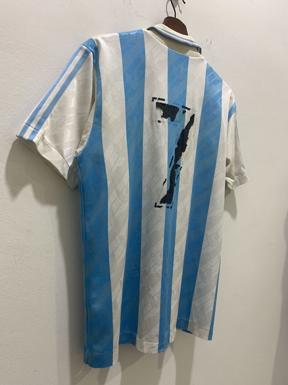 Adidas ADIDAS Vintage 80s Claudio Caniggia Argentina Soccer Jersey Size US M / EU 48-50 / 2 - 14 Thumbnail