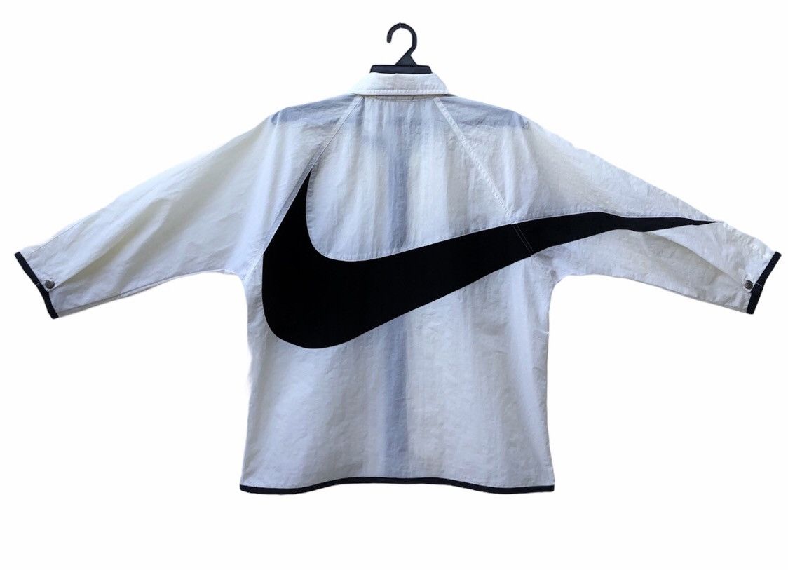 Nike 🔥Vintage 90s Nike Big Logo Nylon Jacket Women Size M / US 6-8 / IT 42-44 - 2 Thumbnail