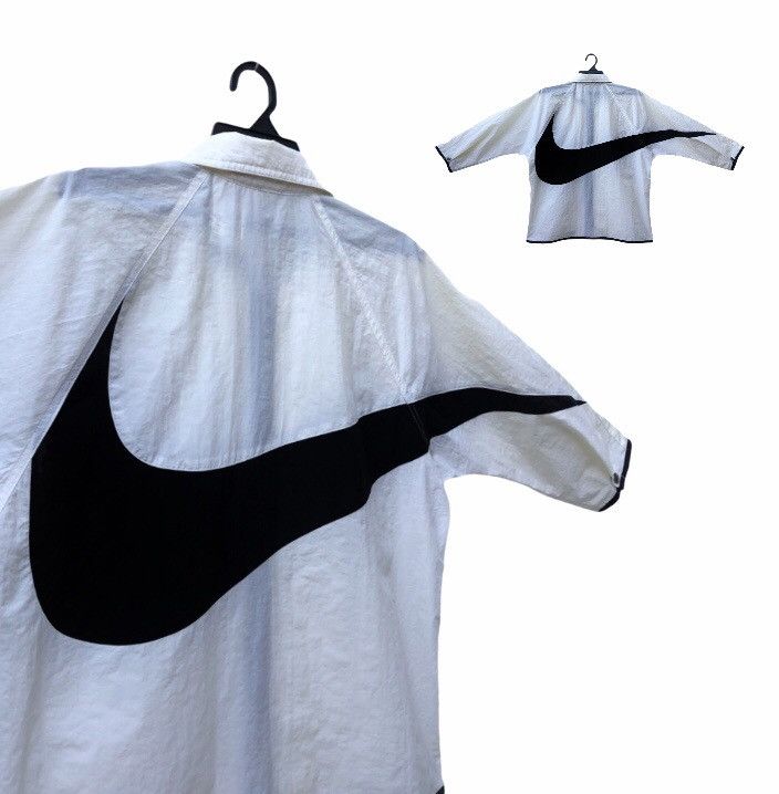 Nike 🔥Vintage 90s Nike Big Logo Nylon Jacket Women Size M / US 6-8 / IT 42-44 - 1 Thumbnail
