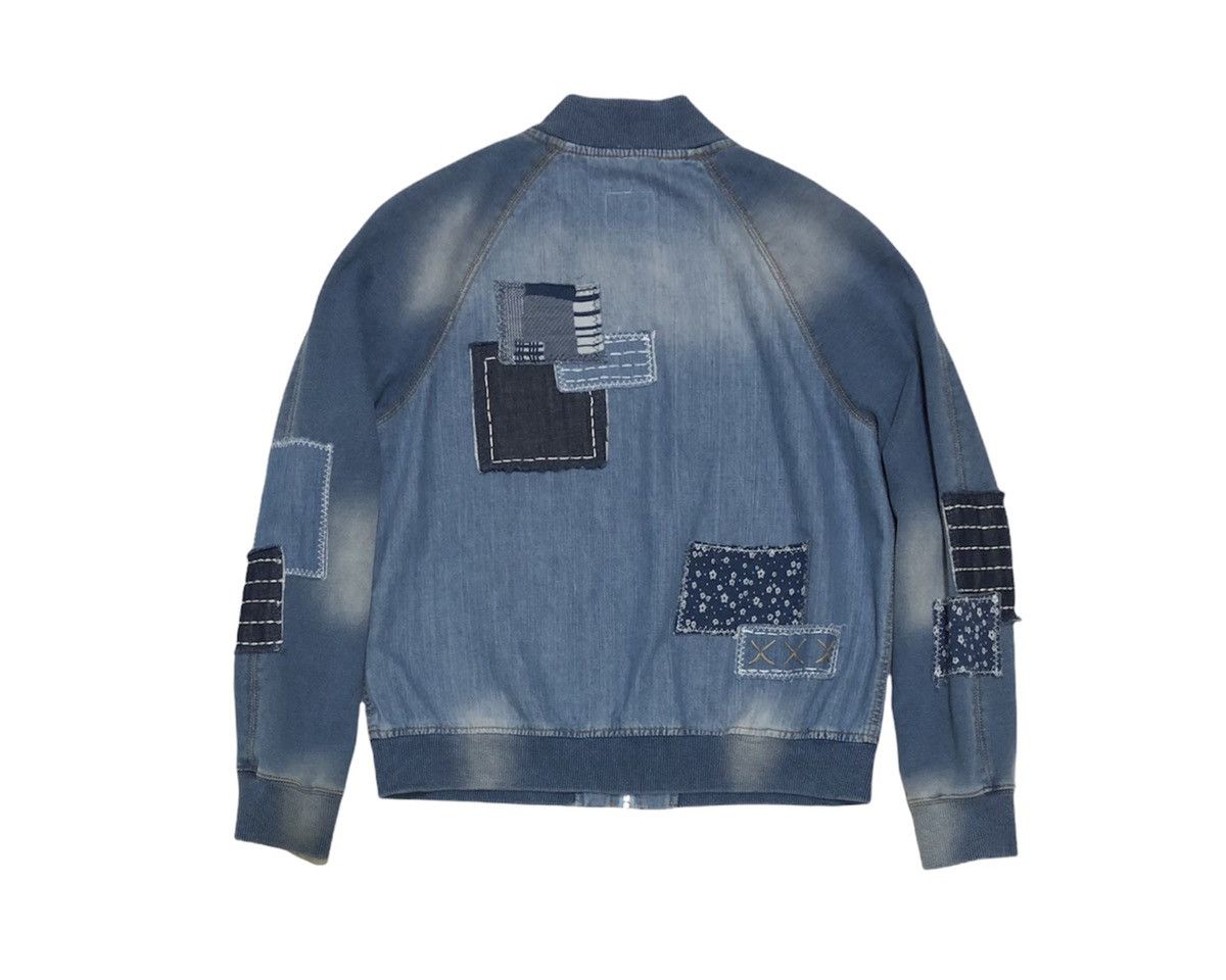 Japanese Brand Goji Ftaliya Patchwork Stretchable Bomber Jacket Size M / US 6-8 / IT 42-44 - 8 Thumbnail