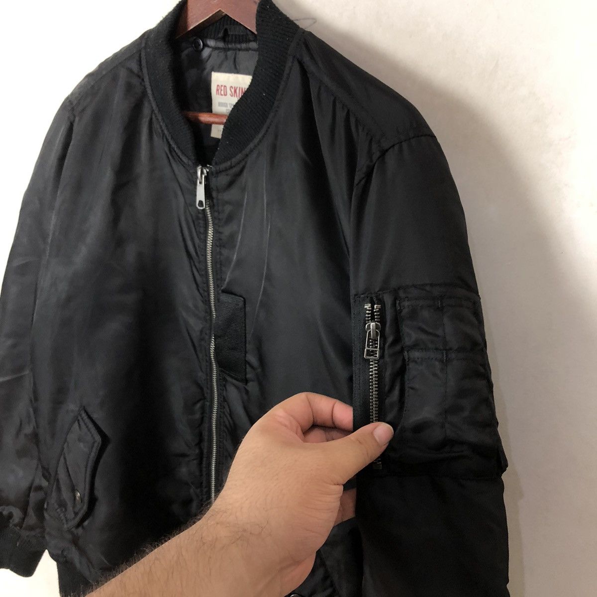 Japanese Brand RED SKINS BOMBER JACKET MILITARY COLLECTIONS CAMO LINING Size US L / EU 52-54 / 3 - 4 Thumbnail