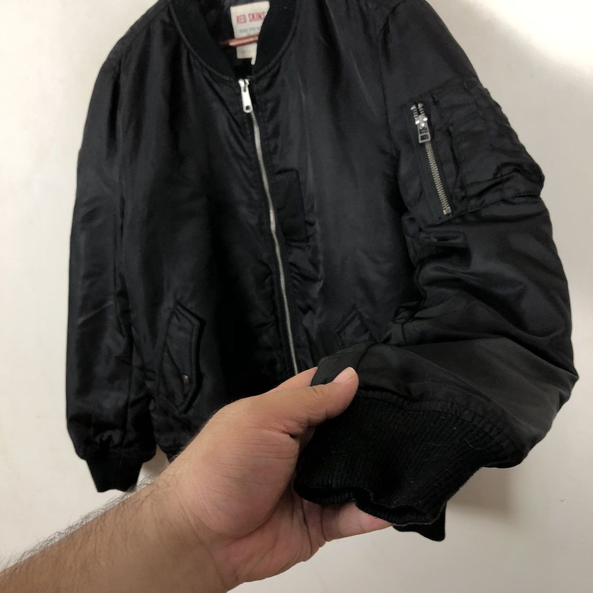 Japanese Brand RED SKINS BOMBER JACKET MILITARY COLLECTIONS CAMO LINING Size US L / EU 52-54 / 3 - 5 Thumbnail