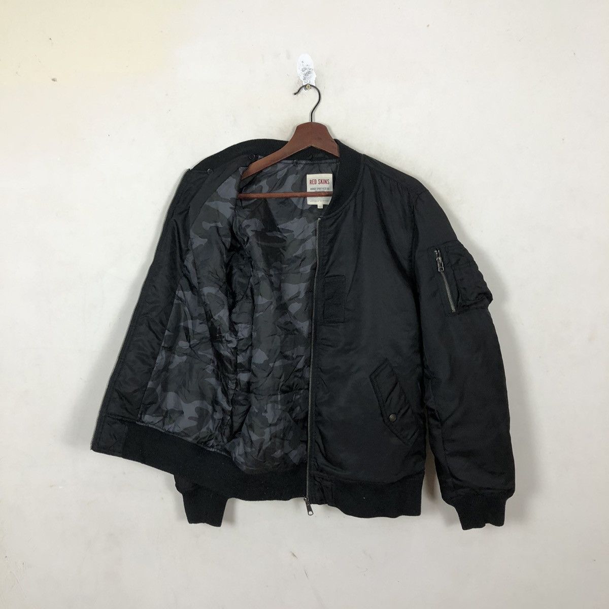 Japanese Brand RED SKINS BOMBER JACKET MILITARY COLLECTIONS CAMO LINING Size US L / EU 52-54 / 3 - 8 Thumbnail