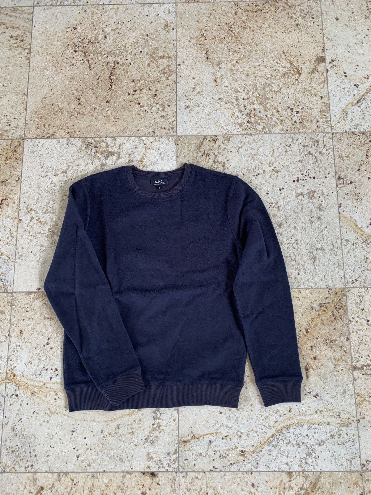 A.P.C. Dark Navy Felted Sweater Size US S / EU 44-46 / 1 - 3 Thumbnail
