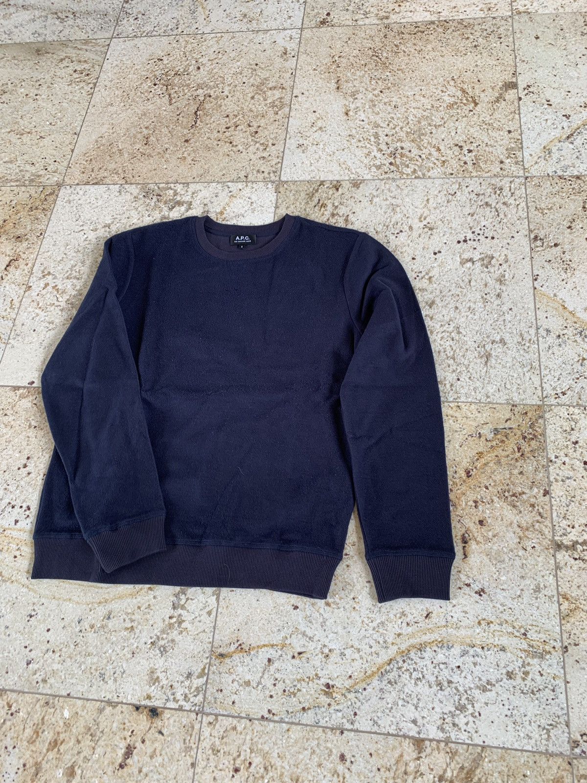 A.P.C. Dark Navy Felted Sweater Size US S / EU 44-46 / 1 - 8 Thumbnail