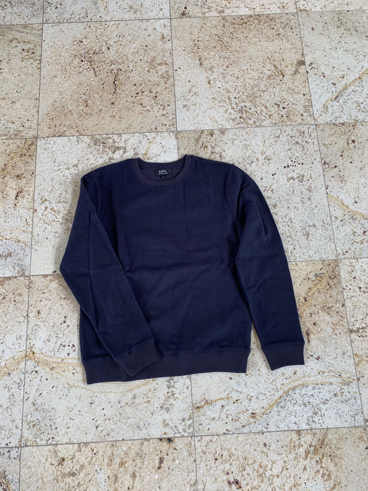 A.P.C. Dark Navy Felted Sweater Size US S / EU 44-46 / 1 - 2 Thumbnail
