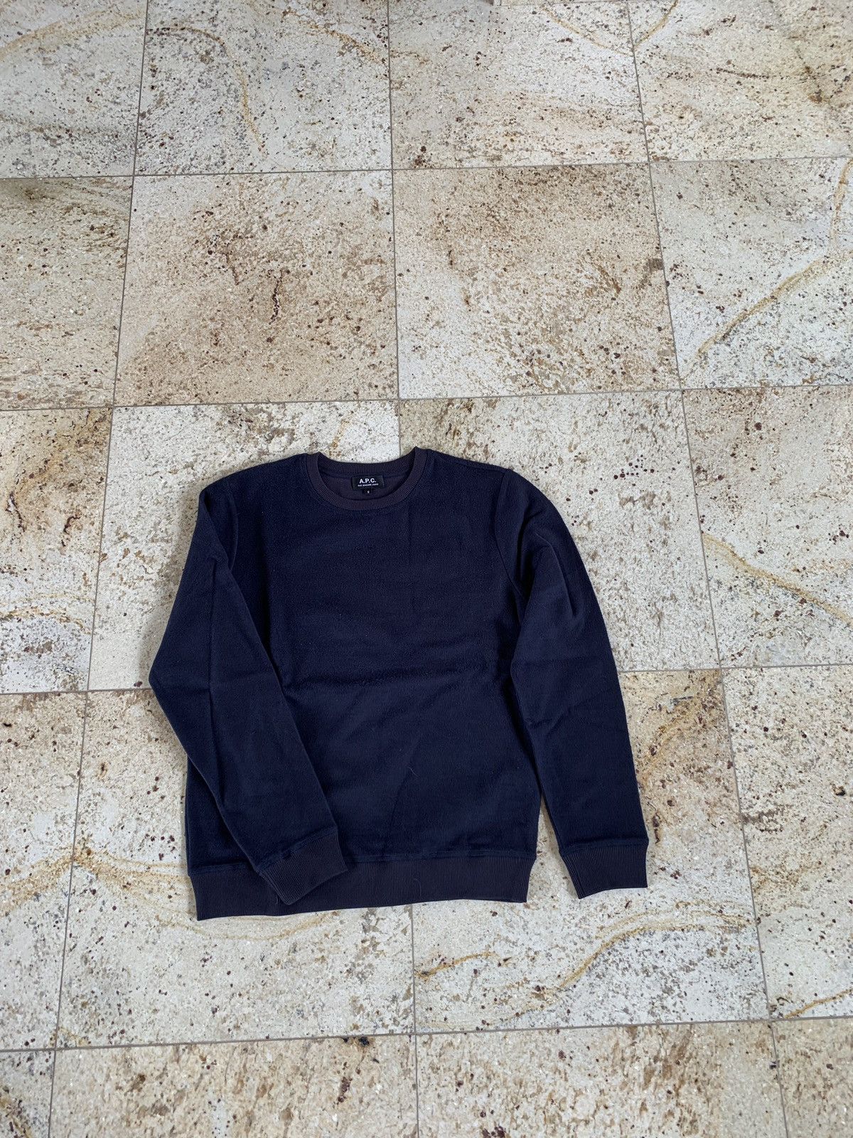 A.P.C. Dark Navy Felted Sweater Size US S / EU 44-46 / 1 - 1 Thumbnail