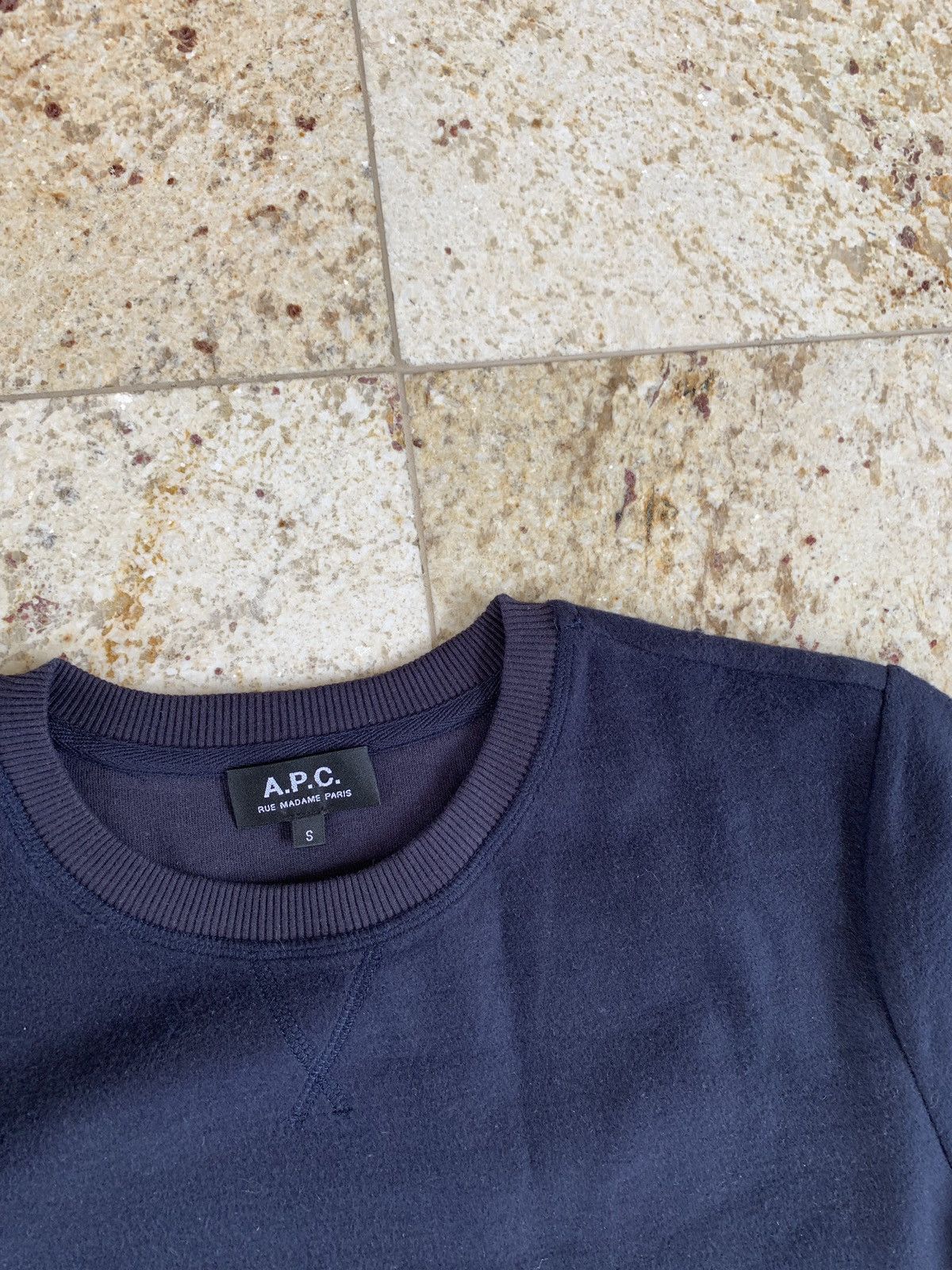 A.P.C. Dark Navy Felted Sweater Size US S / EU 44-46 / 1 - 5 Thumbnail