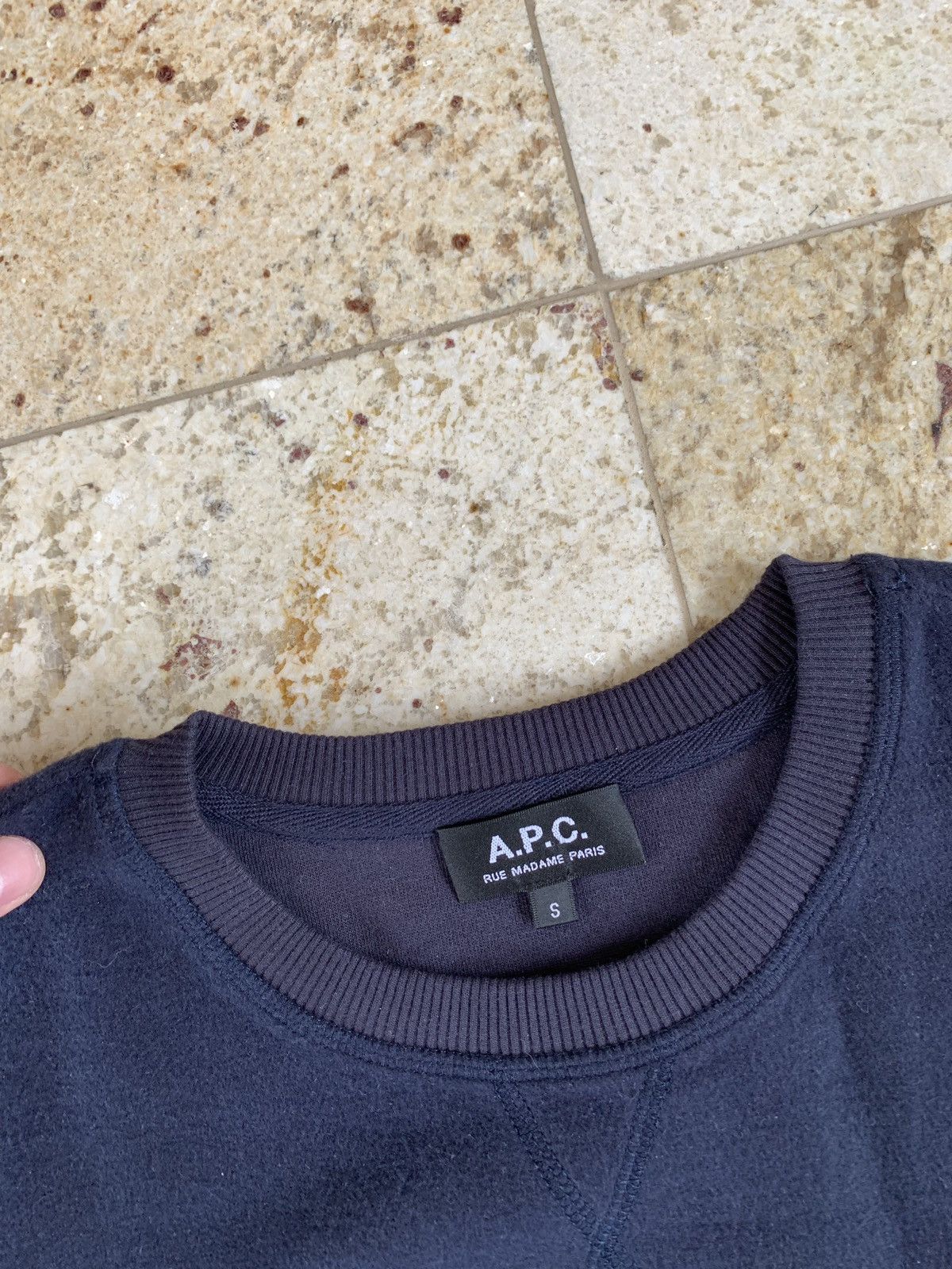 A.P.C. Dark Navy Felted Sweater Size US S / EU 44-46 / 1 - 4 Thumbnail
